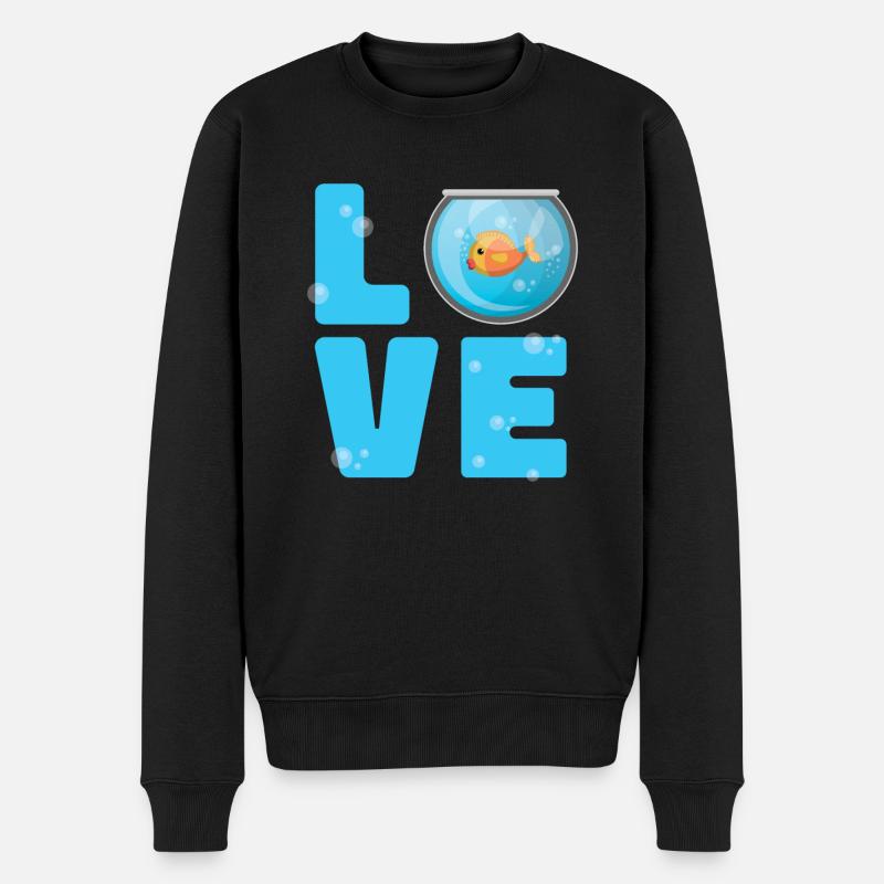 Aquarium - Männer Premium Bio Pullover - Schwarz