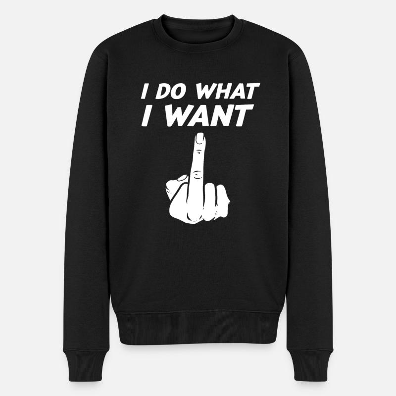 Je m’en fous de l’insulte - Pull Premium bio Homme - noir