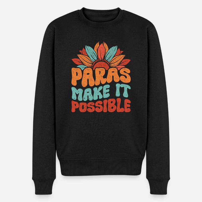 Erziehungsassistent Paras Make It Possible - Männer Premium Bio Pullover - Schwarz