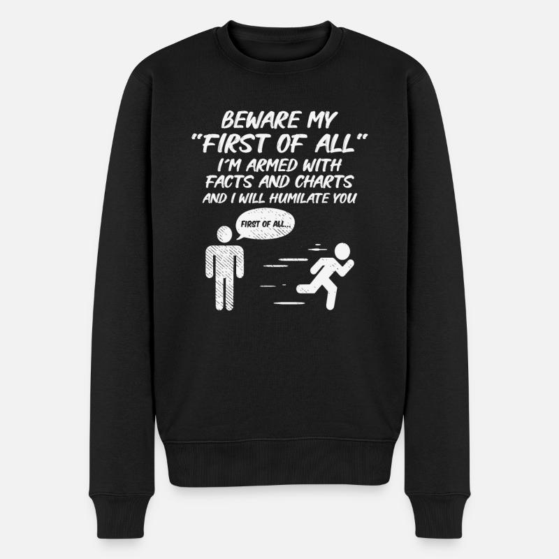 Debattierrede Debattierer Rederedner Geschenkidee - Männer Premium Bio Pullover - Schwarz