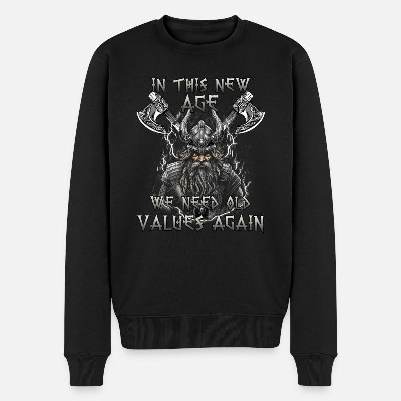Walhalla Erbe Geschenk einer Kriegerkultur - Männer Premium Bio Pullover - Schwarz