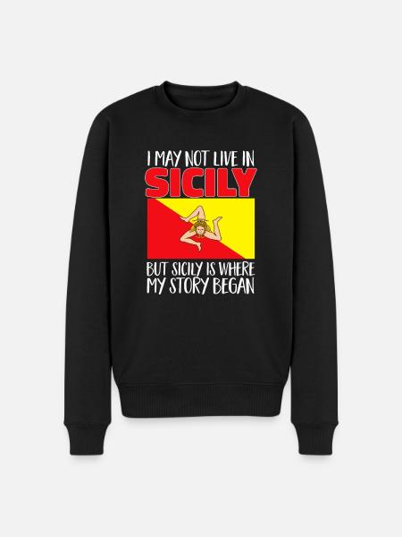 Sicily Flag Italy Sicily - Men's Premium Organic Jumper - black