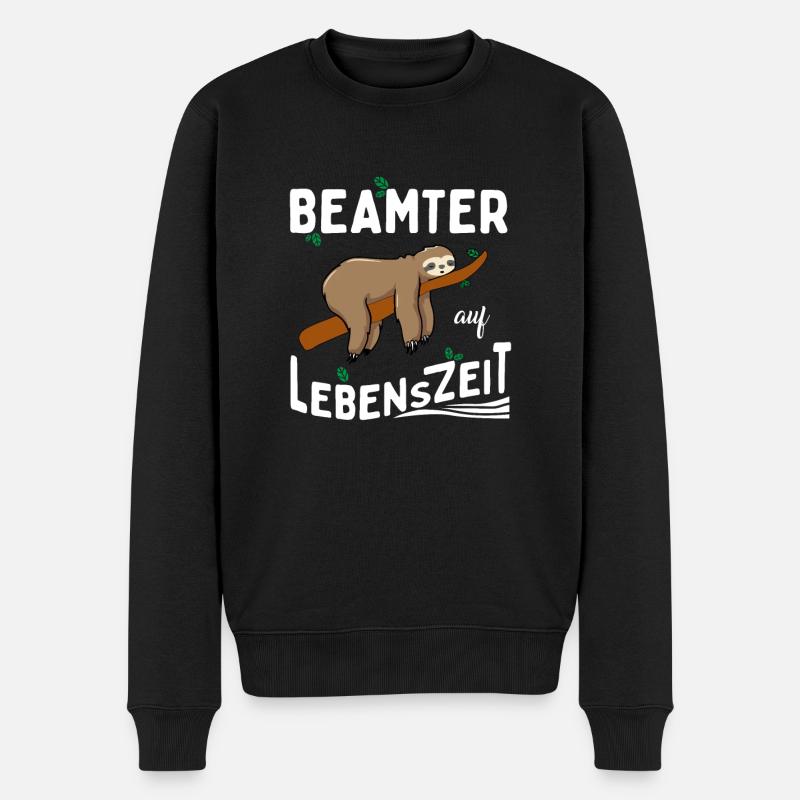 Beamter auf Lebenszeit - Männer Premium Bio Pullover - Schwarz