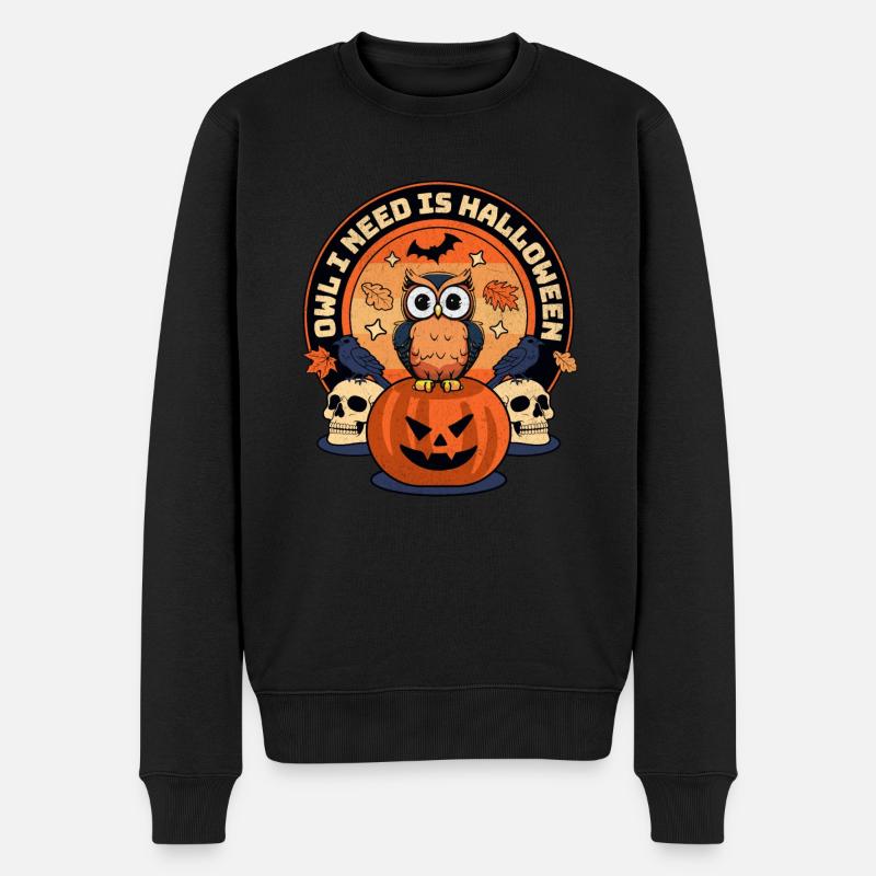 Le hibou dont vous avez besoin est Halloween - Owl Lovers - Pull Premium bio Homme - noir