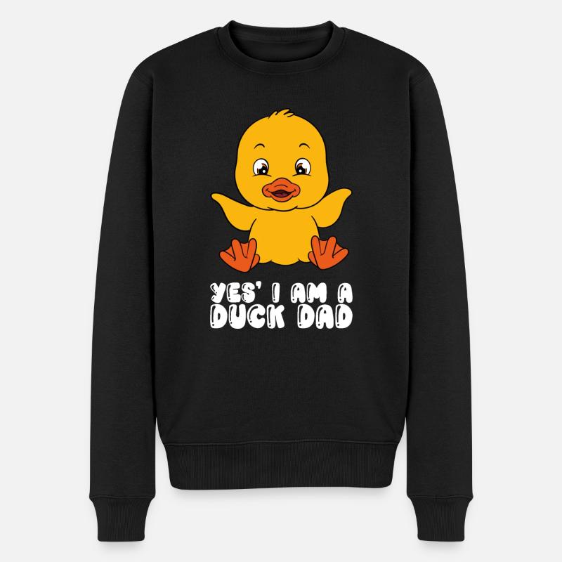 Canard drôle Canards mignons - Pull Premium bio Homme - noir