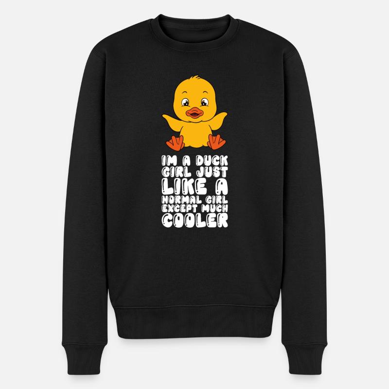 Canard drôle Canards mignons - Pull Premium bio Homme - noir