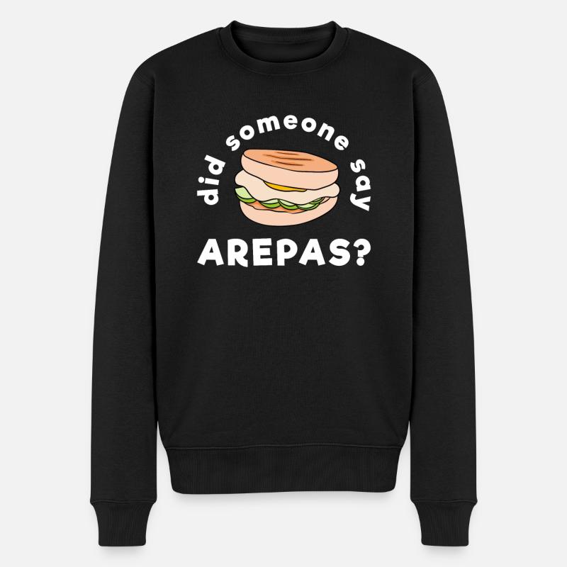 Quelqu’un a-t-il dit arepas - Pull Premium bio Homme - noir