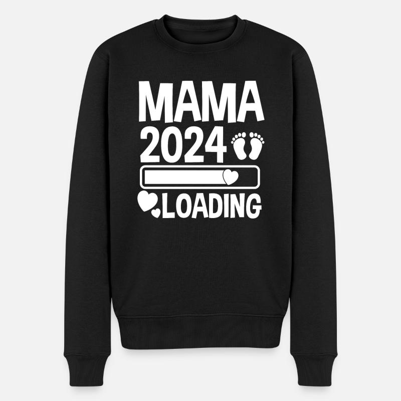 Werdende Mama 2024 - Männer Premium Bio Pullover - Schwarz