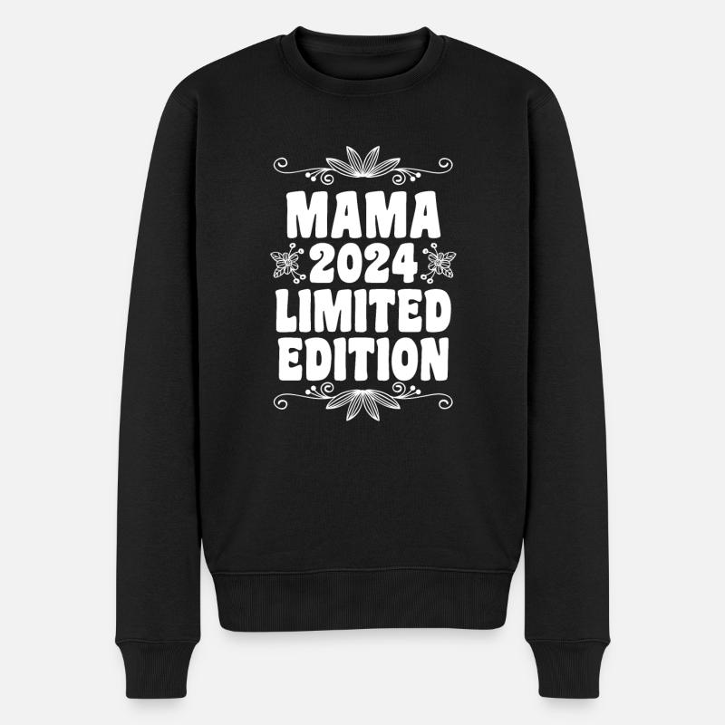 Werdende Mama 2024 - Männer Premium Bio Pullover - Schwarz