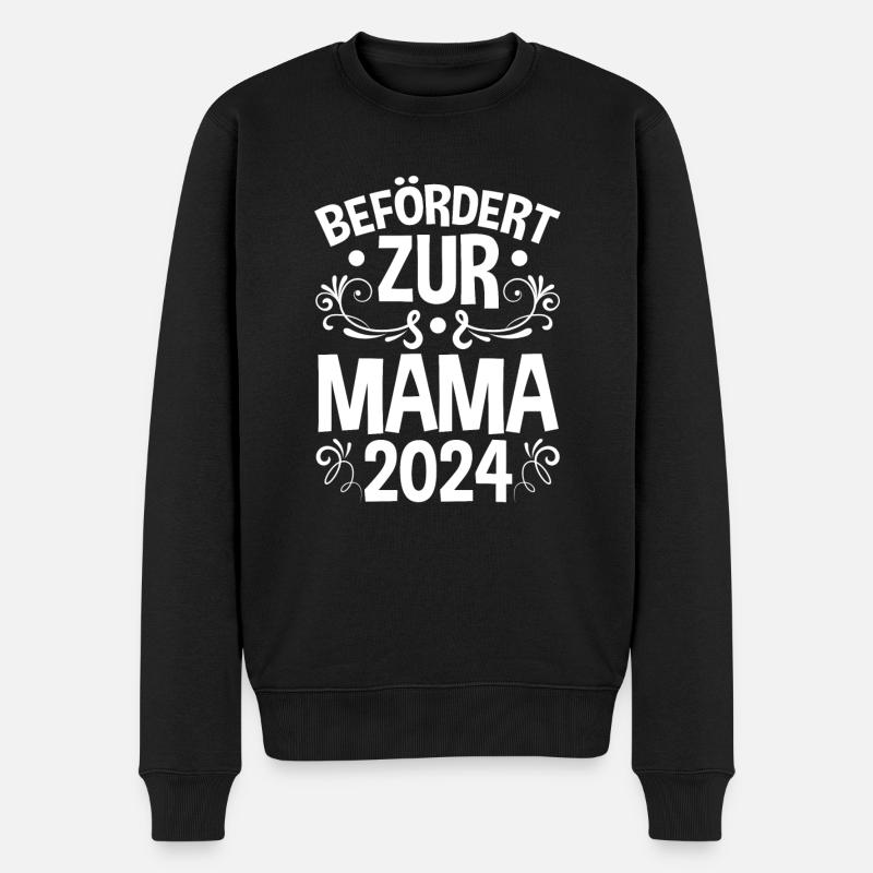 Werdende Mama 2024 - Männer Premium Bio Pullover - Schwarz