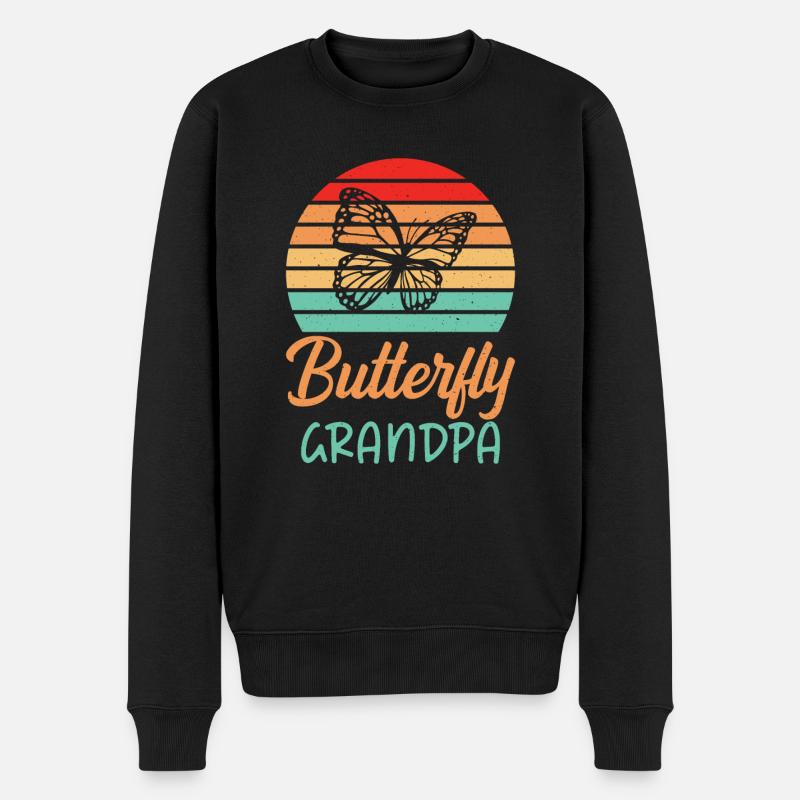Cadeaux d’amant de papillons - Pull Premium bio Homme - noir