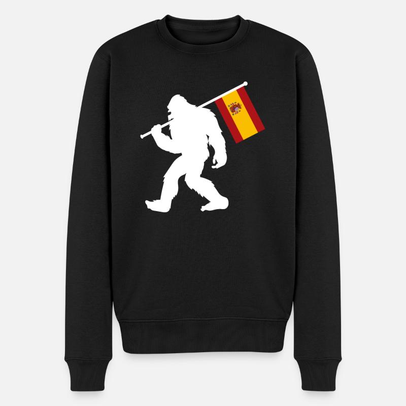 Spanien - Männer Premium Bio Pullover - Schwarz