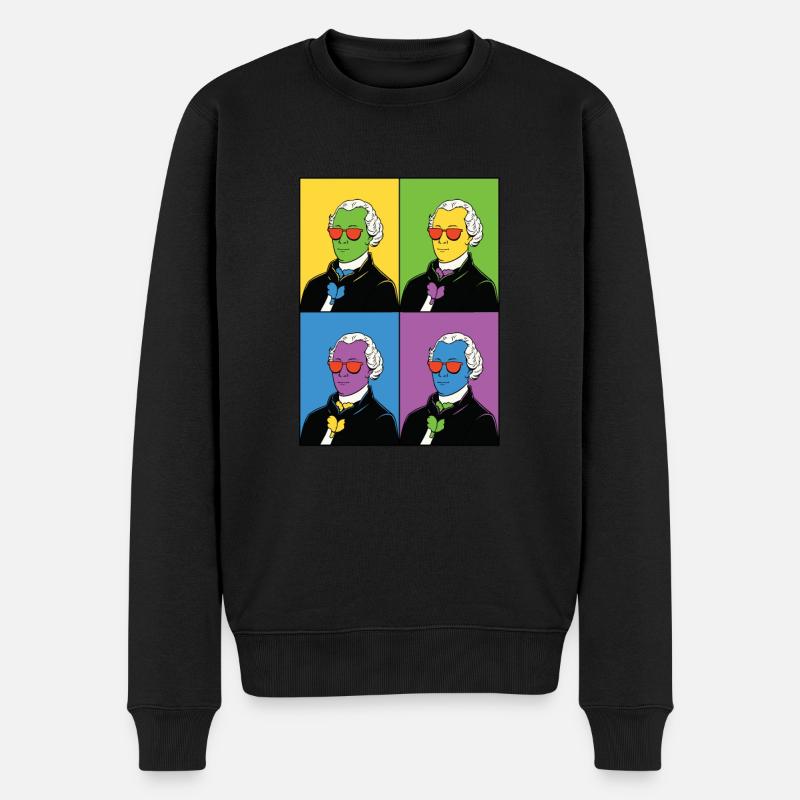 Philosoph Philosophie Immanuel Kant - Männer Premium Bio Pullover - Schwarz