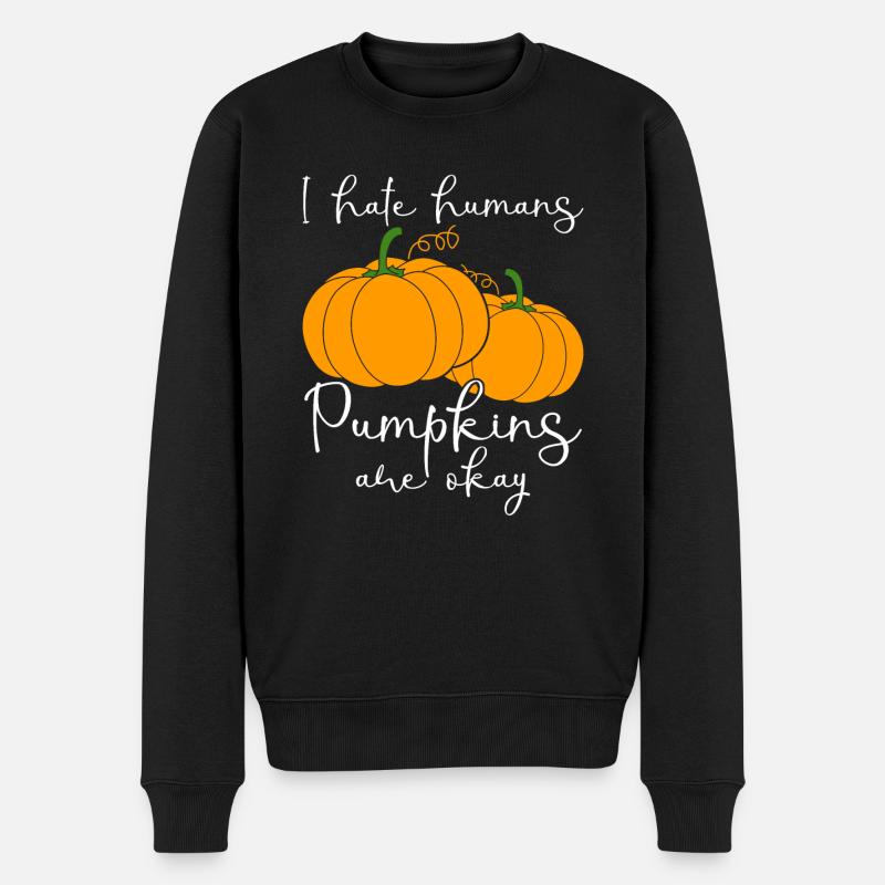 Pumpkins Pumpkin - Männer Premium Bio Pullover - Schwarz