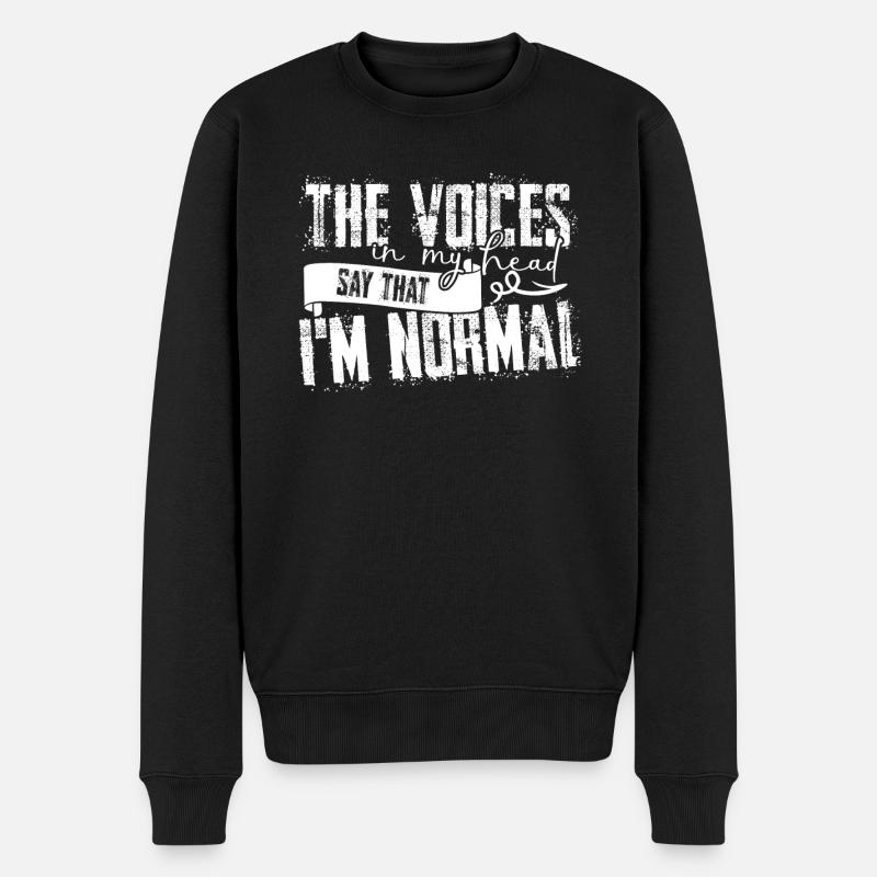 Insanity Crazy Insane - Männer Premium Bio Pullover - Schwarz