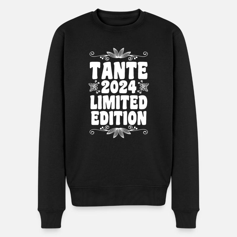 Werdende Tante 2024 - Männer Premium Bio Pullover - Schwarz