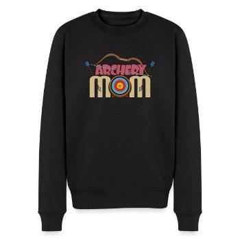 Bogenschießen - Männer Premium Bio Pullover - Schwarz - Vorne - Nico (187cm)