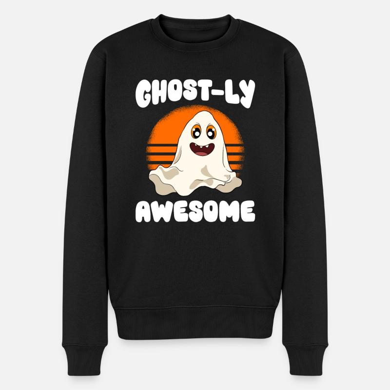 Citrouille d’Halloween Halloween Ghost - Pull Premium bio Homme - noir