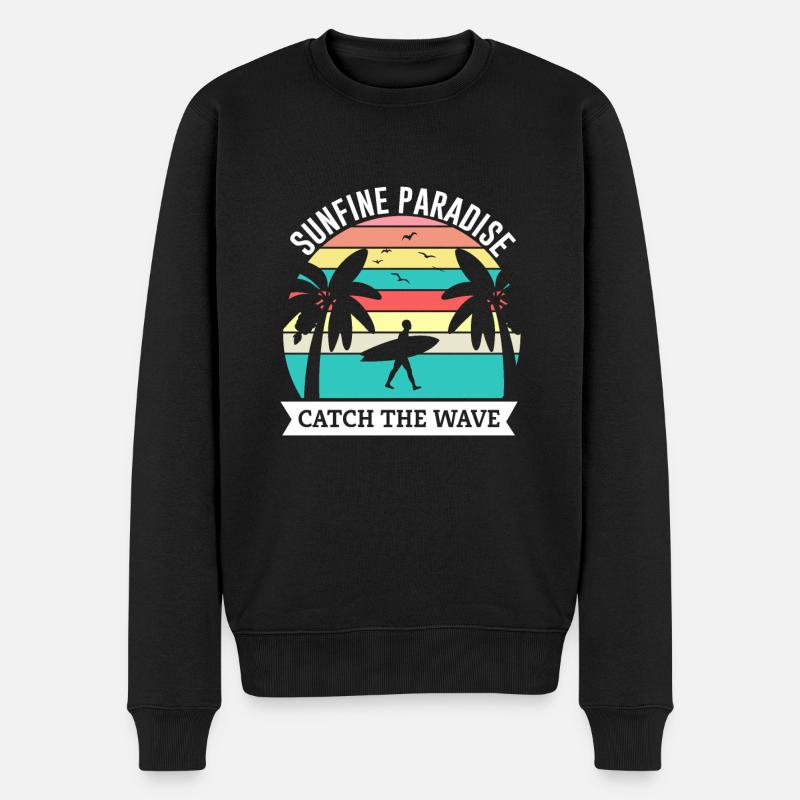 summer in paradise - Männer Premium Bio Pullover - Schwarz