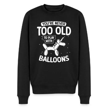 Luftballon Tier Party Ballonkünstler - Männer Premium Bio Pullover - Schwarz - Vorne - Nico (187cm)