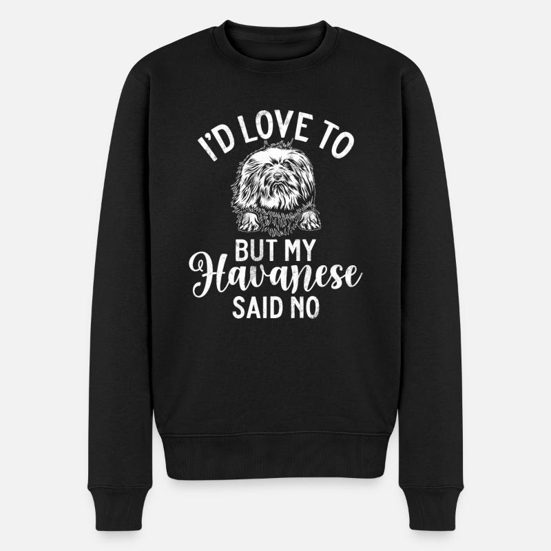 Gifts for Havanese Dog Lovers - Männer Premium Bio Pullover - Schwarz