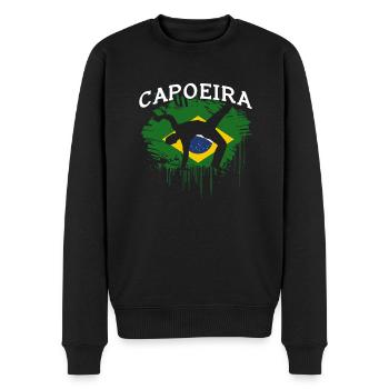 Capoeira Brazil Flag - Men's Premium Organic Jumper - black - Front - Nico (187cm)