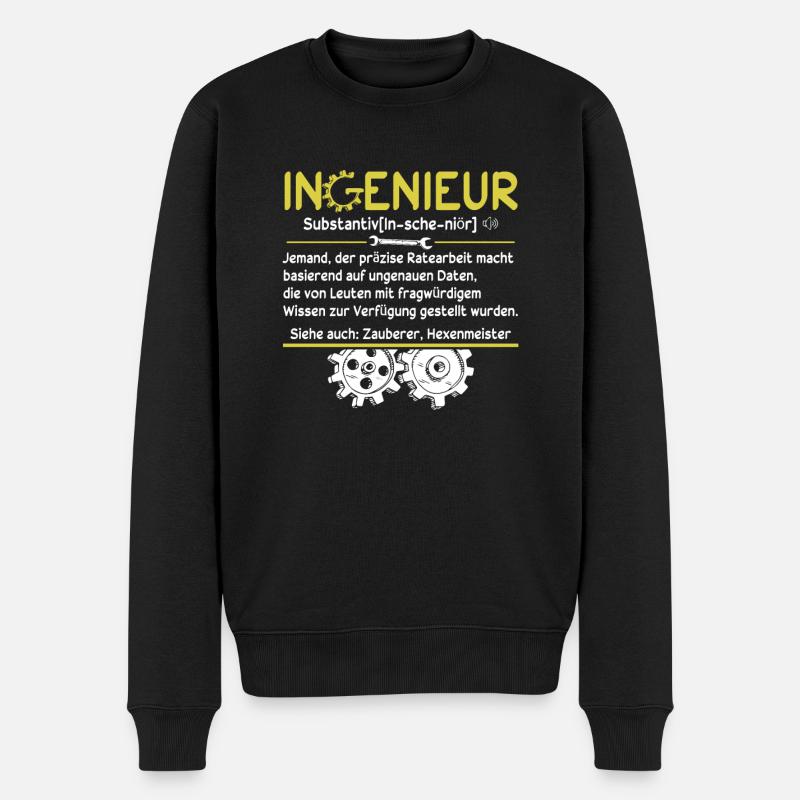 Definition Ingenieur - Männer Premium Bio Pullover - Schwarz
