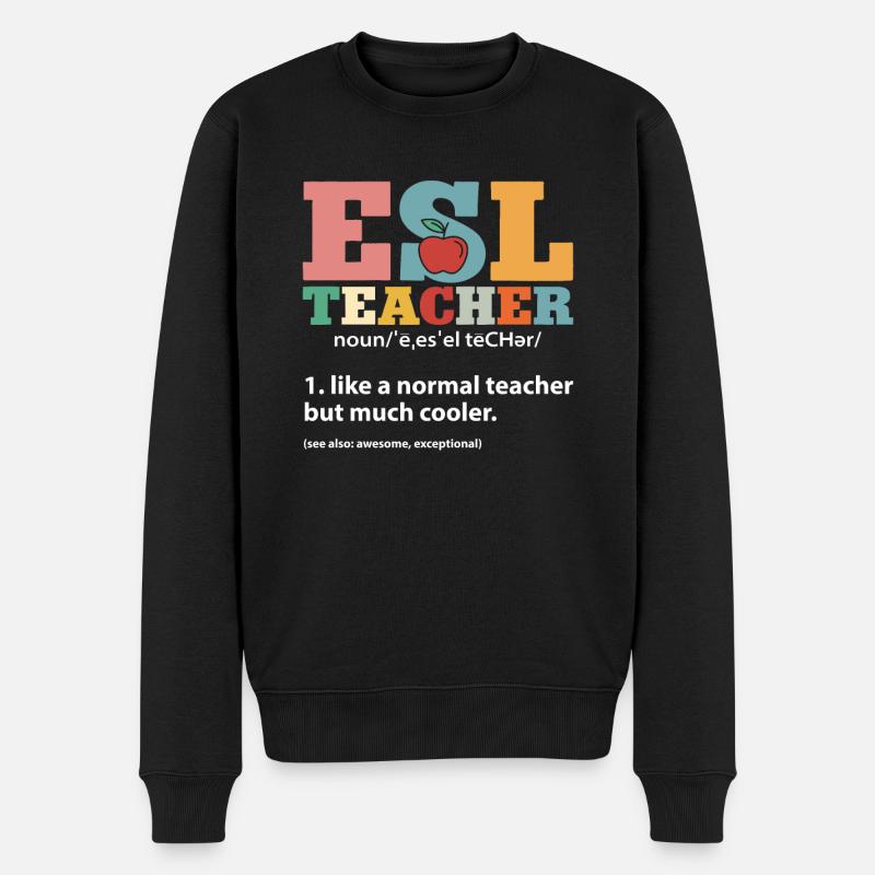 Professeur d’anglais langue seconde langue étrangère - Pull Premium bio Homme - noir