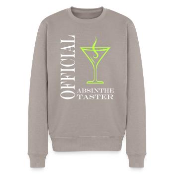 Offizielle Absinth-Verkostung - Männer Premium Bio Pullover - Taupe - Vorne - Nico (187cm)