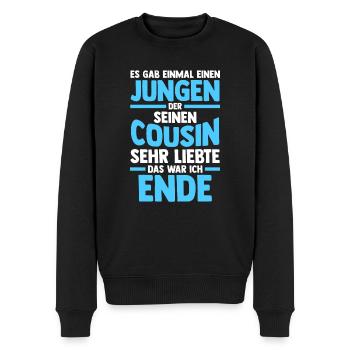 Cousins Cousin - Männer Premium Bio Pullover - Schwarz - Vorne - Nico (187cm)