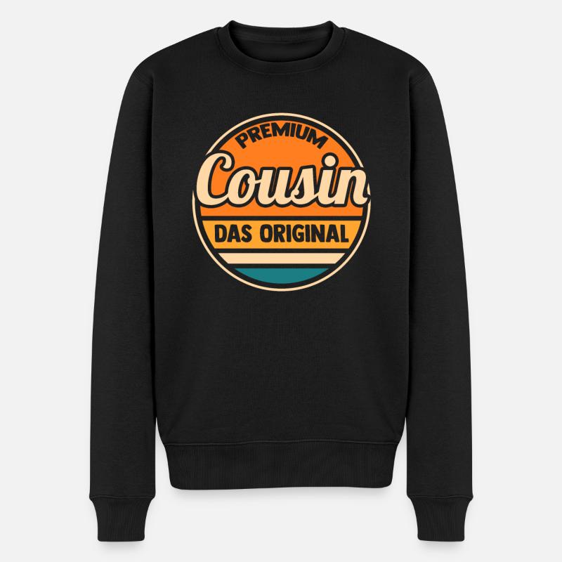Cousins Cousin - Männer Premium Bio Pullover - Schwarz