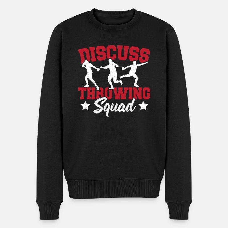 Discus Throw Discus Thrower Gift - Men's Premium Organic Jumper - black