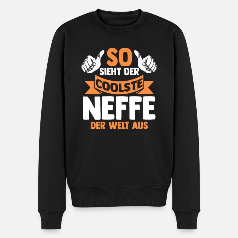 Coolste Neffe - Männer Premium Bio Pullover - Schwarz