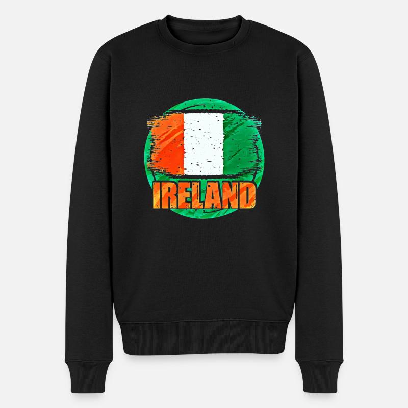 Irland - Männer Premium Bio Pullover - Schwarz