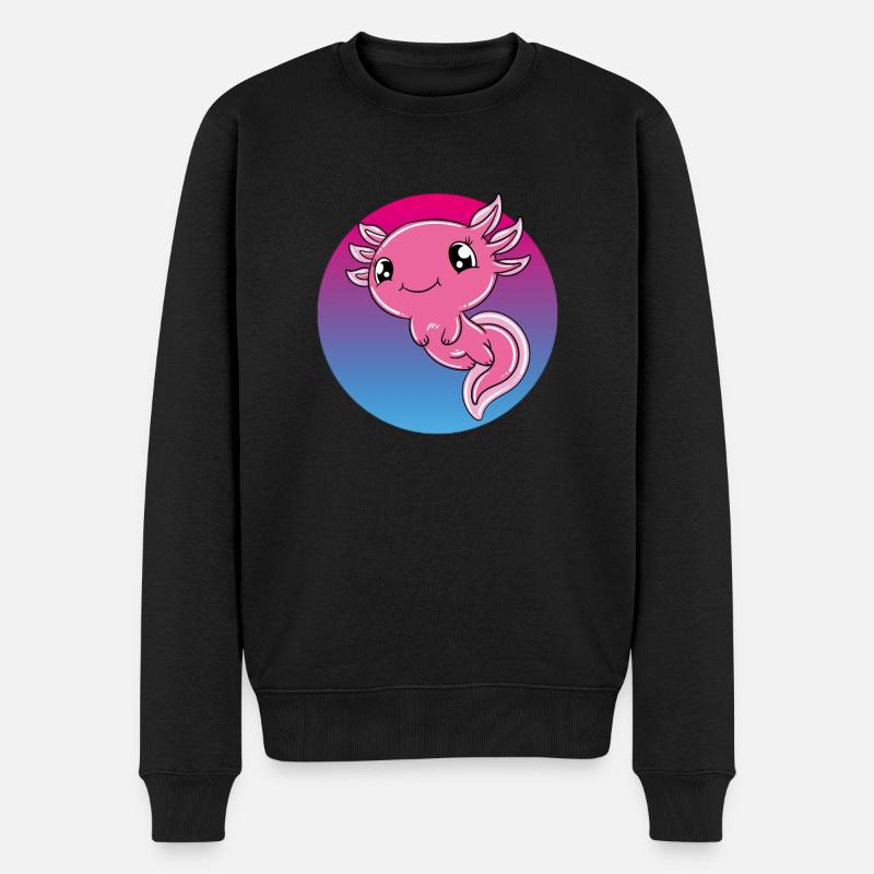Axolotl mignon Axolotl drôle - Pull Premium bio Homme - noir
