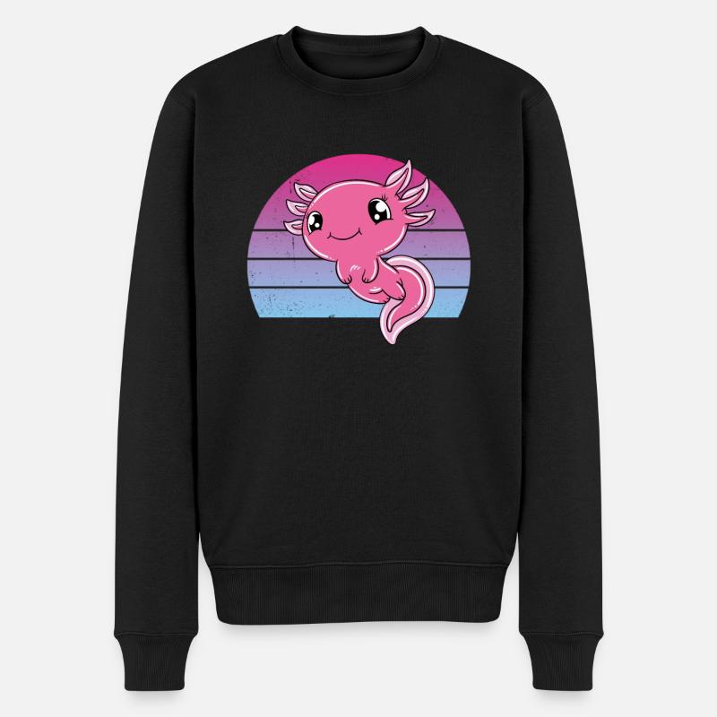 Axolotl mignon Axolotl drôle - Pull Premium bio Homme - noir