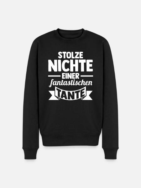 Tante Nichte - Männer Premium Bio Pullover - Schwarz