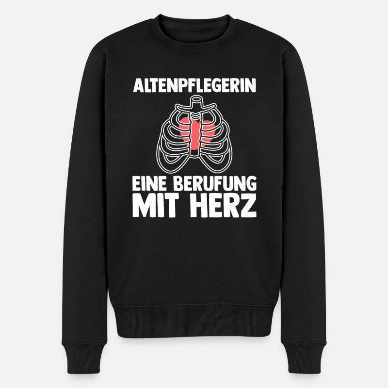 Pflege Pflegekraft AltenPflegerinin - Männer Premium Bio Pullover - Schwarz
