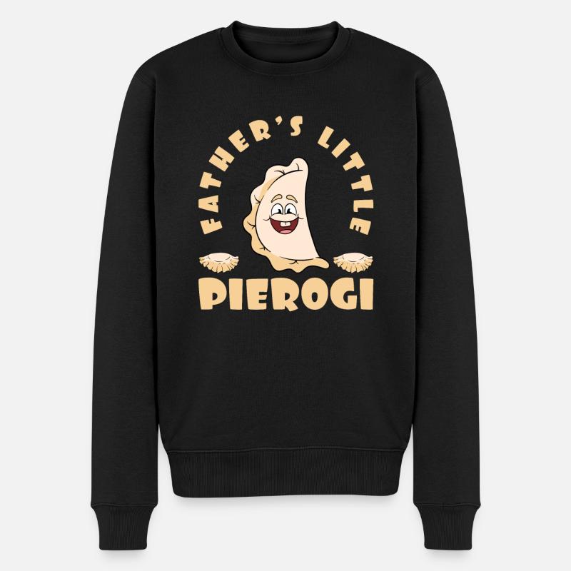 Pierogi Rezept polnische Pierogi - Männer Premium Bio Pullover - Schwarz