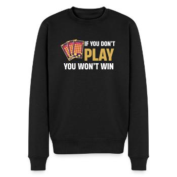 Meine Altersvorsorge Lustige Lotterie Spieler - Männer Premium Bio Pullover - Schwarz - Vorne - Nico (187cm)