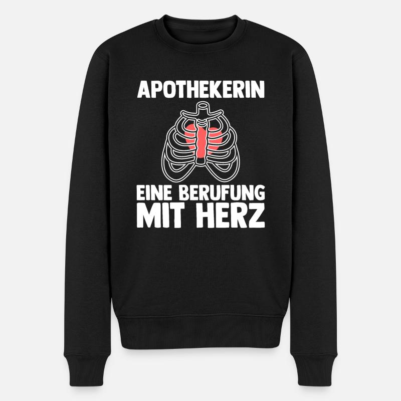 Apotheke Pharmazie Mediziner Apothekerin - Männer Premium Bio Pullover - Schwarz