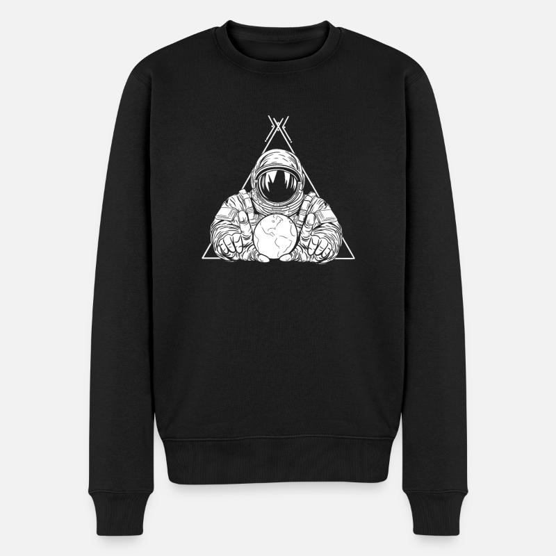 Astronaut Raumfahrer Kosmonaut - Männer Premium Bio Pullover - Schwarz