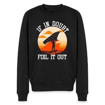 Wingsurfing Foil Wing Wing Boarding Wing Foiling - Men's Premium Organic Jumper - black - Front - Nico (187cm)