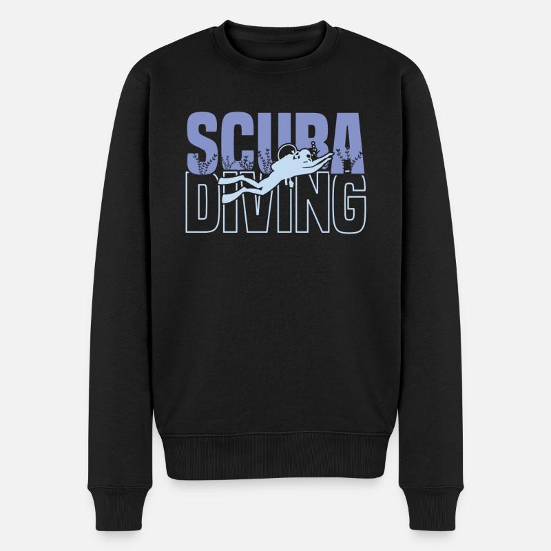 Tauchen, Gerätetauchen, Urlaub Meer Taucher - Männer Premium Bio Pullover - Schwarz