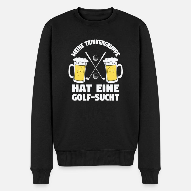 Golfspieler Bier Golfspieler Geschenk - Männer Premium Bio Pullover - Schwarz