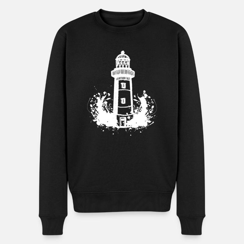 Leuchtturm Wasserkunst - Männer Premium Bio Pullover - Schwarz