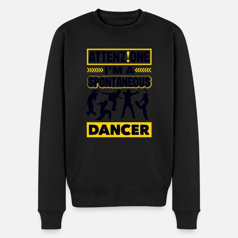 Attenzione I’m A Spontaneous Dancer - Pull Premium bio Homme - noir