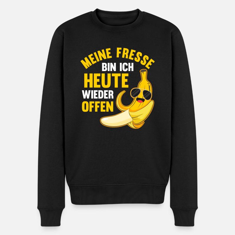 Früchte Banane - Männer Premium Bio Pullover - Schwarz