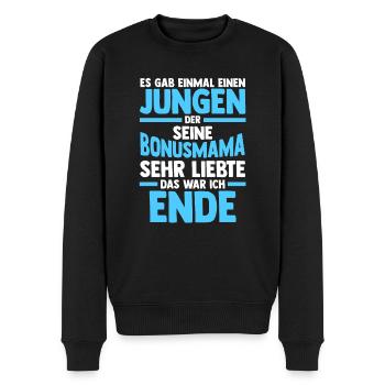 Stiefmutter Stiefmama Bonusmama Stiefsohn - Männer Premium Bio Pullover - Schwarz - Vorne - Nico (187cm)