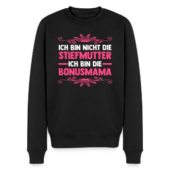 Stiefmutter Stiefmama Bonusmama - Männer Premium Bio Pullover - Schwarz - Vorne - Nico (187cm)